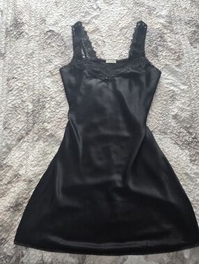 Vintage Christian Dior Black Lace Slip dress Y2K Luxury fairy dress from the 80s